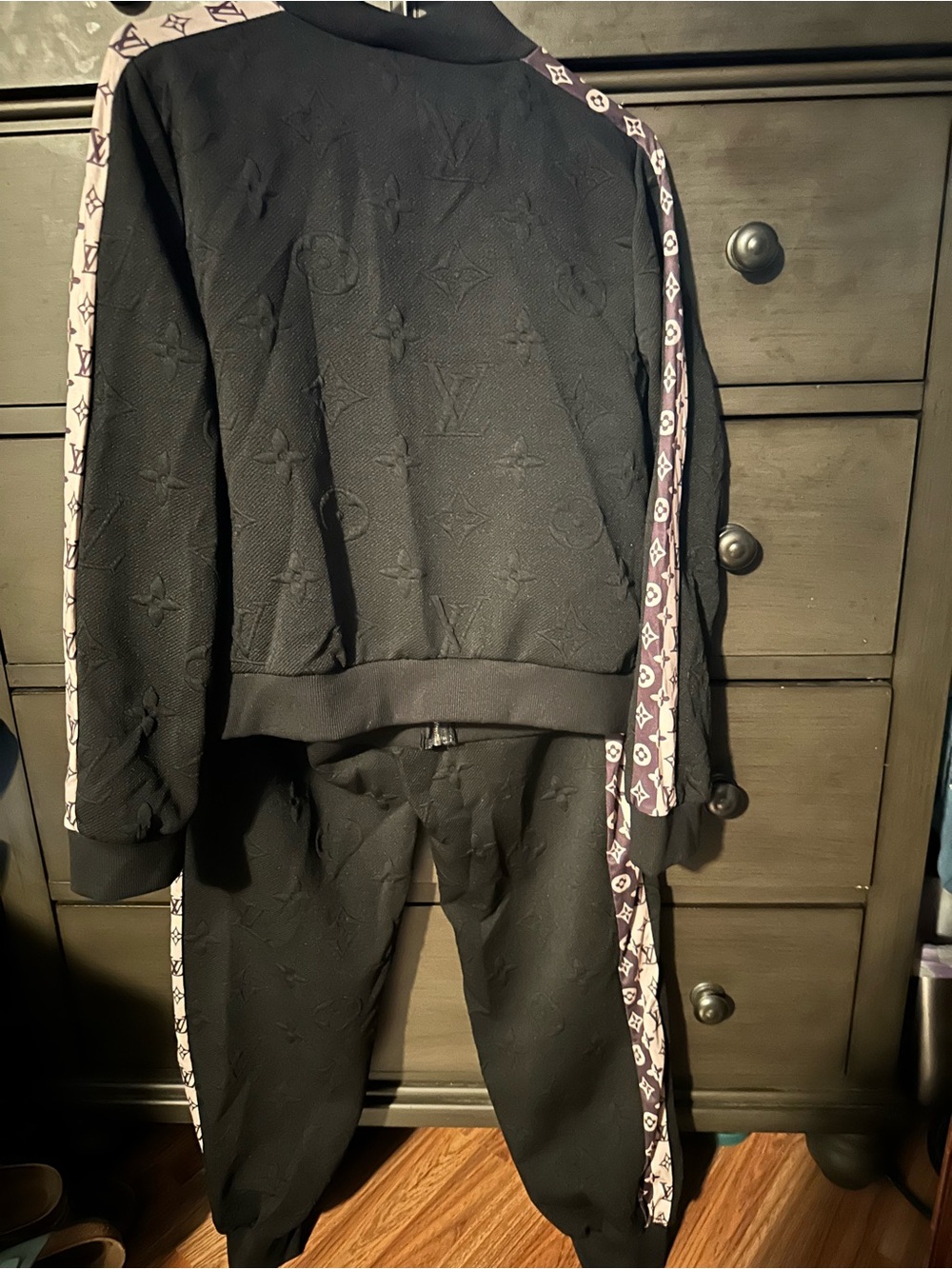 Black Monogram Track Jacket & Pants with Logo Tape - Picture 8 of 8